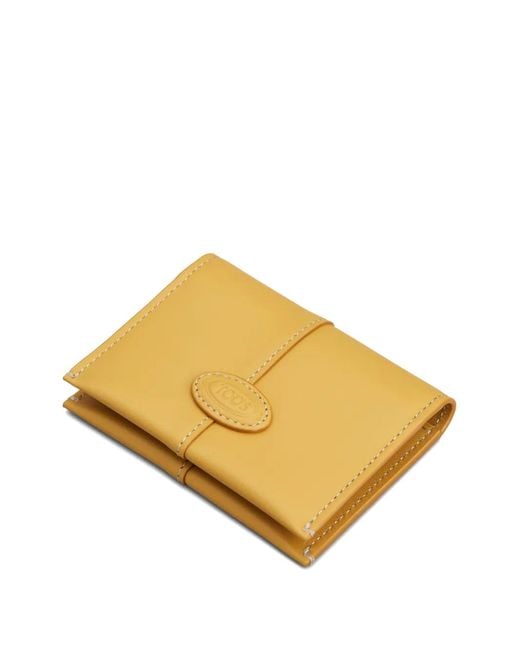 Tod's Yellow Logo-Patch Cardholder for men