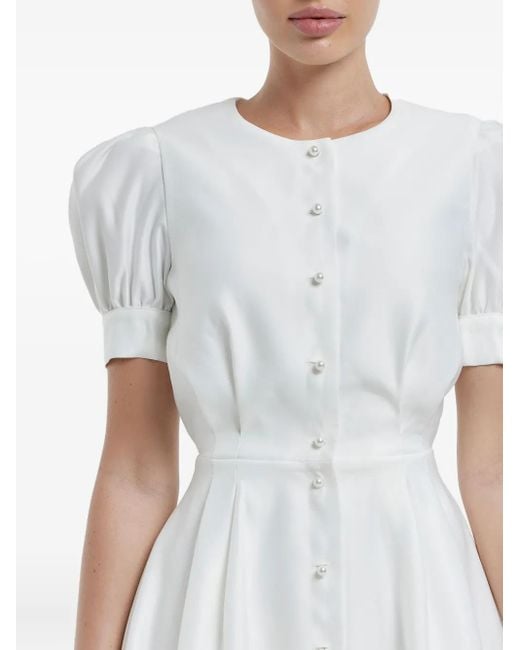POST MERIDIEM White Button-Down Mini Dress