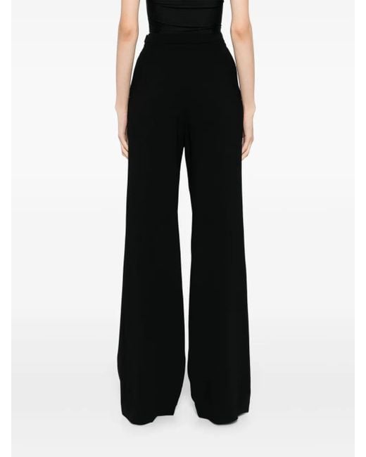 Saiid Kobeisy Black Floral Tailored Pants