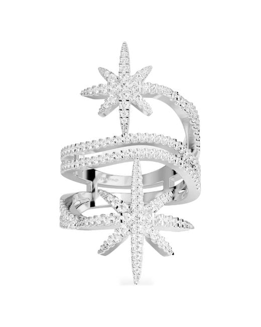 Apm Monaco White Météorites Double-Band Ring