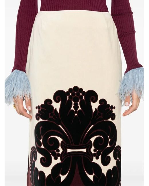 LaDoubleJ Black Velvet Pencil Skirt