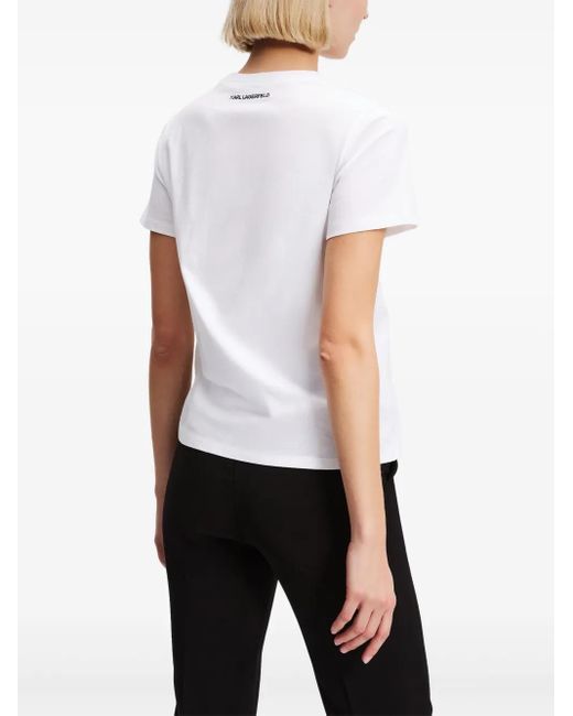 Karl Lagerfeld White Rue St-Guillaume T-Shirt