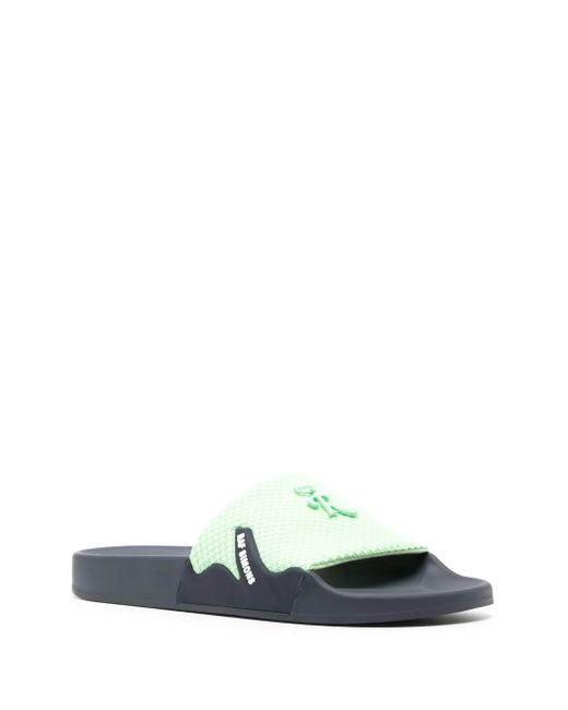 Raf Simons Green Astra Logo Slides for men