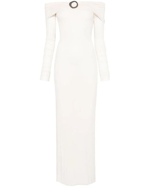 MANURI White Amara Buckle Dress