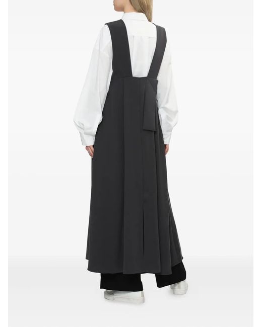 Robe Mi-Longue À Design Plissé Enfold en coloris Black