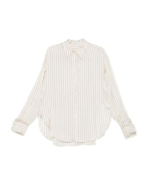 Frankie Shop White Gestreiftes Hemd
