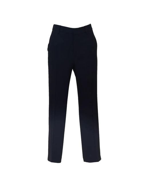 N°21 Blue Elasticated-Waist Straight-Leg Trousers
