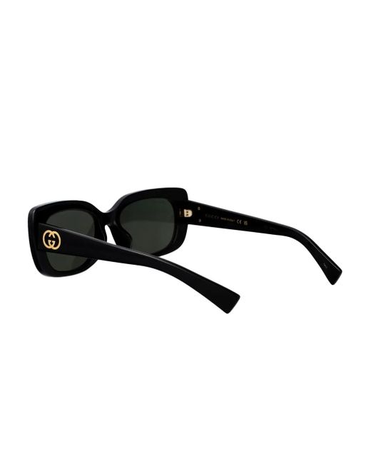 Gucci Black Low-Nose Bridge Sunglasses