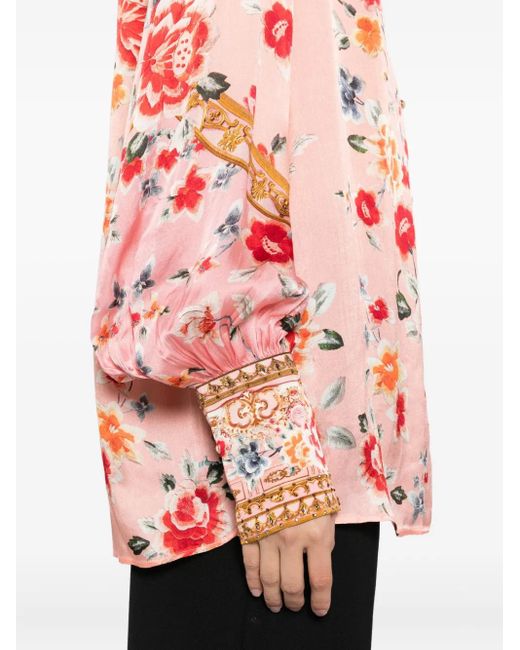 Camicia A Fiori di Camilla in Pink