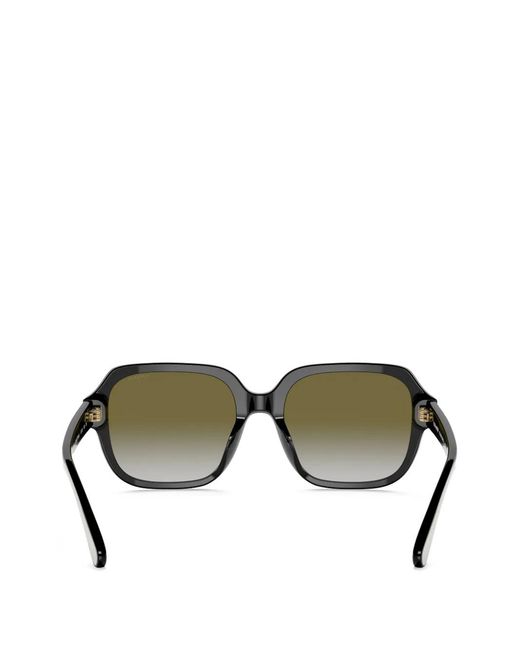 COACH Green Square Frame Logo Sunglasses