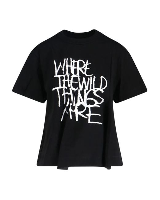 T-Shirt À Imprimé Graphique Sacai en coloris Black