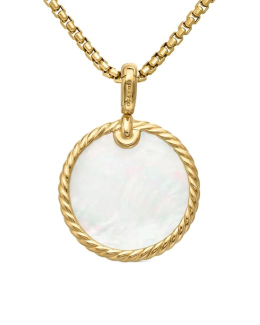 David Yurman Black 18Kt Dy Elements Disc Pendant (24Mm)