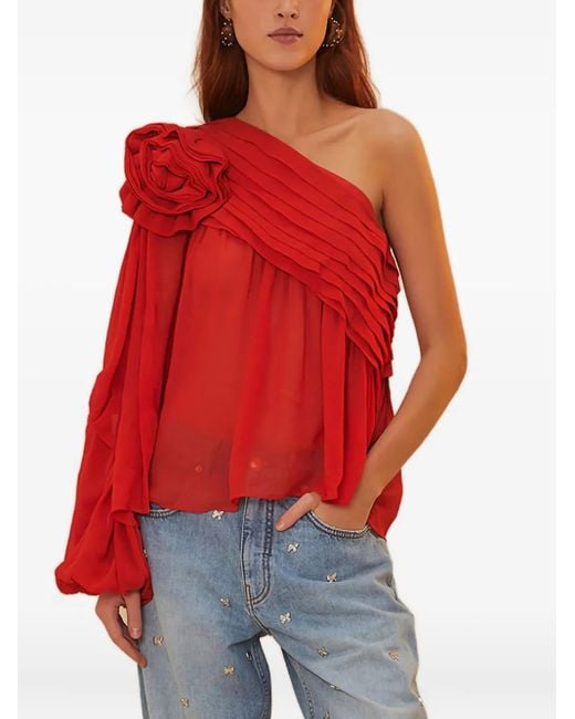 Blusa Rose di Farm Rio in Red