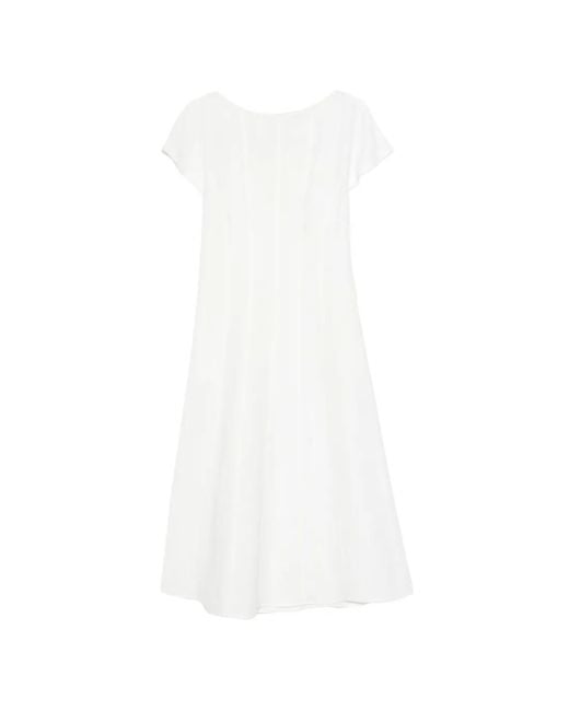 Antonelli White Short-Sleeve Dress