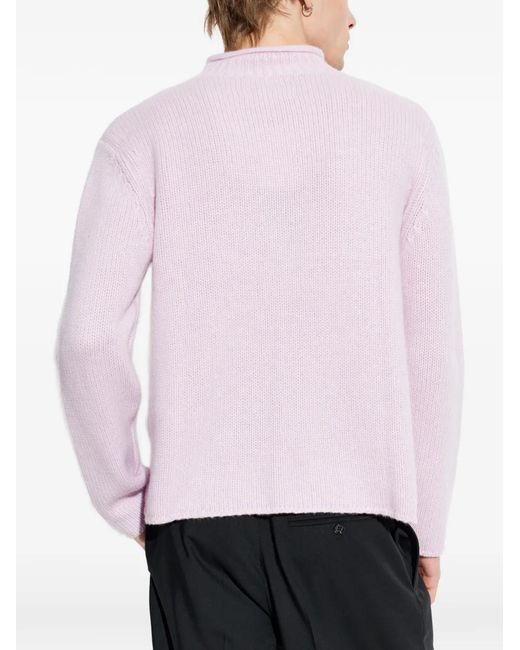 Lisa Yang Pink Sylvan High-Neck Sweater for men