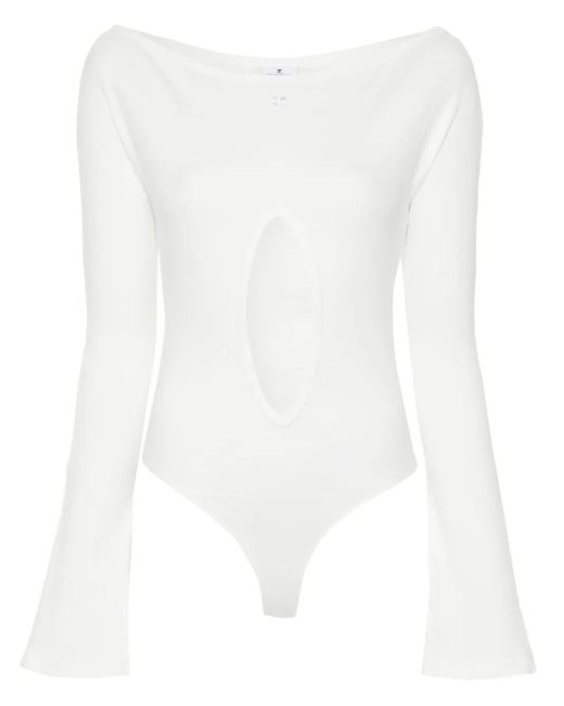 Courreges White Cut-Out Bodysuit