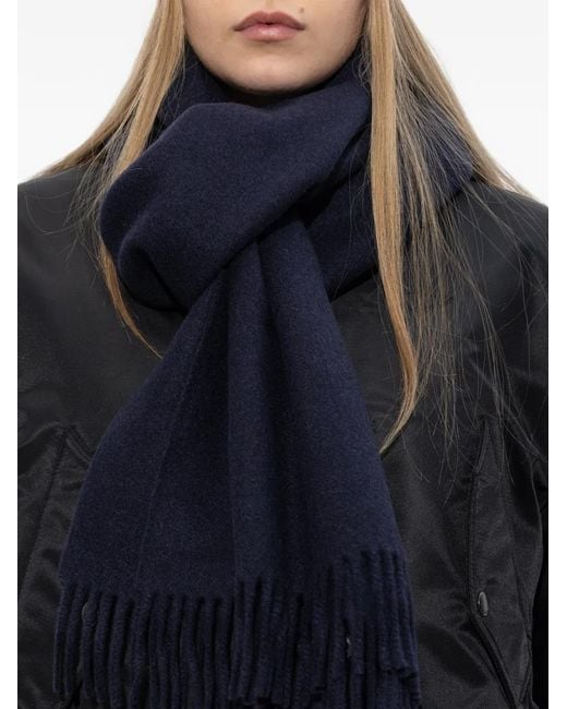 Balenciaga Blue Fringe Scarf
