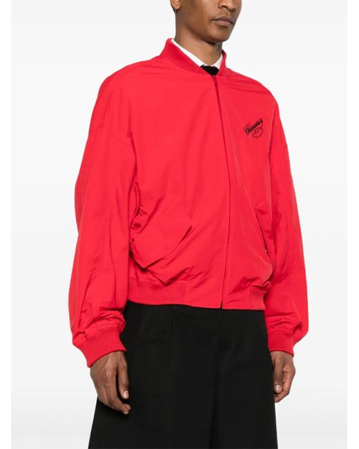 Willy Chavarria Logo-Embroidered Bomber Jacket for men