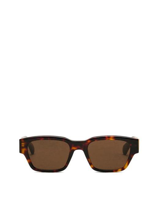 AMI Brown Rectangle Tortoiseshell Sunglasses for men