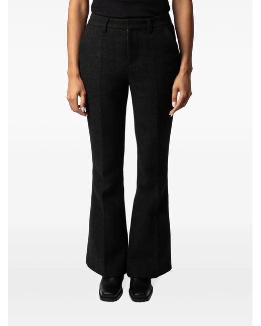 Zadig & Voltaire Black Prevy Flared Trousers