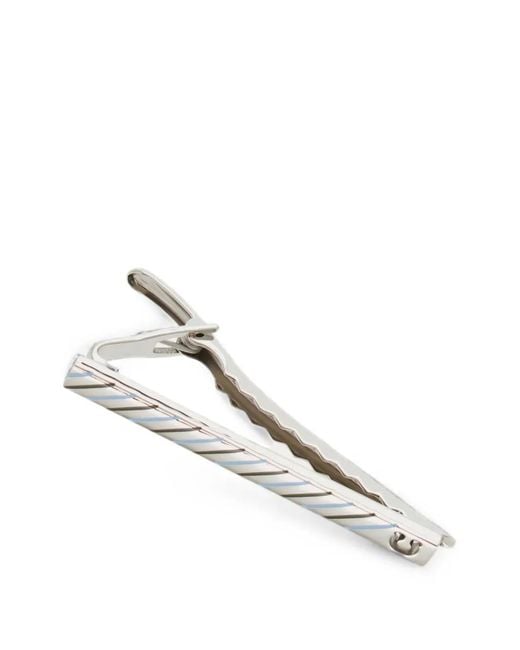 Ferragamo White Gancini Tie Clip for men