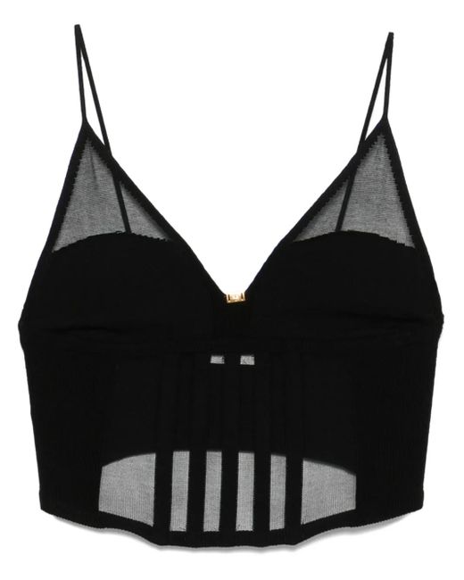Elisabetta Franchi White Corset-Style Top