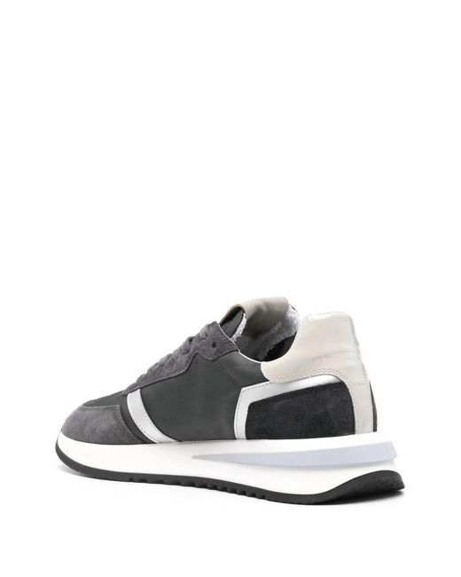 Philippe Model White Panelled Leather Suede Tropez Sneakers