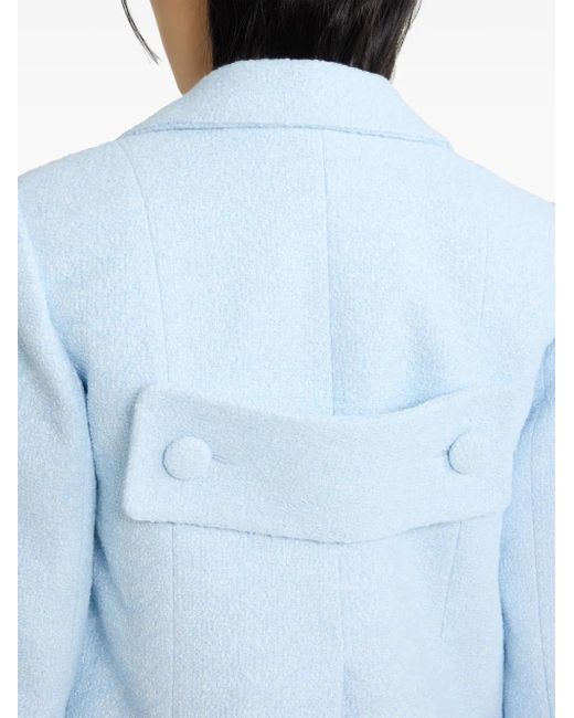 Patou Blue Cropped Tweed Jacket