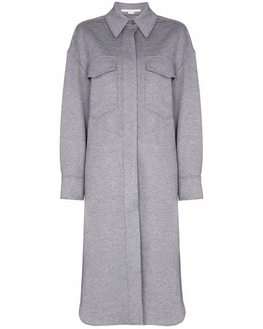 Stella McCartney Gray Linda Wool Coat