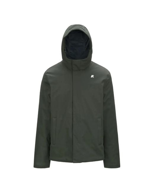 K-Way Green Jacko Hooded Jacket for men