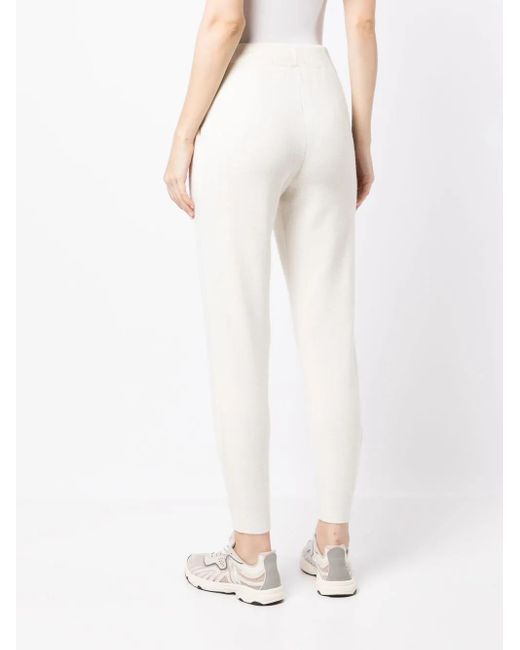 Pringle of Scotland White Fine-Knit Track Pants