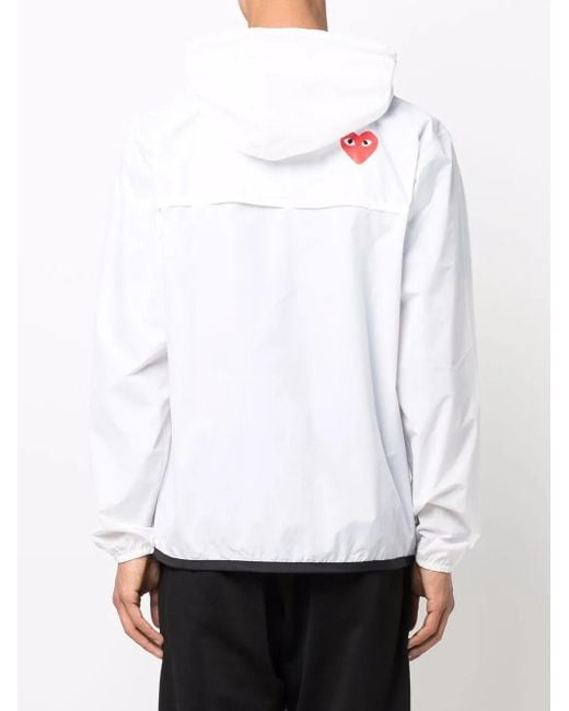 COMME DES GARÇONS PLAY White X K-Way Full Zip Packable Jacket
