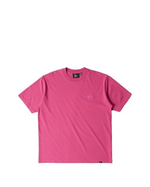by Parra Pink Logo-Embroidered T-Shirt for men
