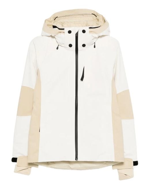 The North Face White Lenado Skijacke mit Kapuze