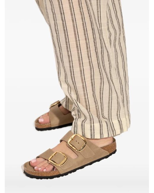 Birkenstock White Arizona Buckle Strap Sandals