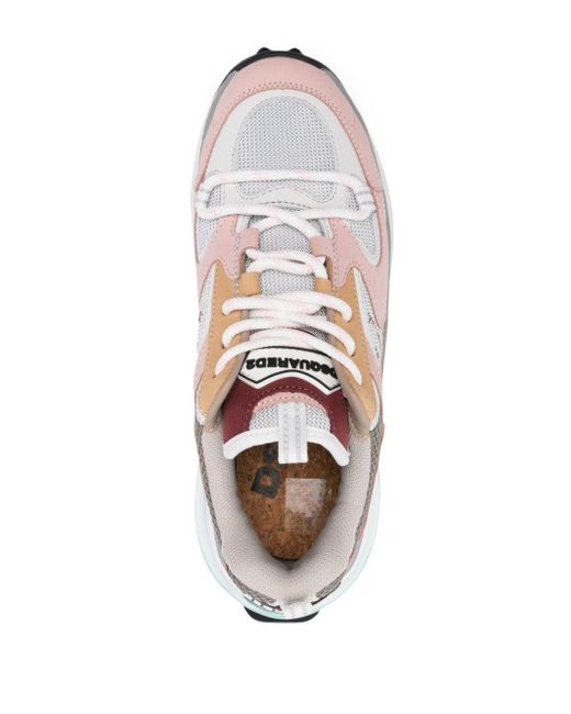 DSquared² Bubble Sneakers Met Vlakken En Logoplakkaat in het White