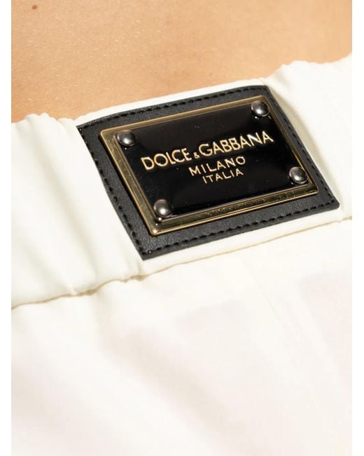 Dolce & Gabbana White High-Waisted Pants