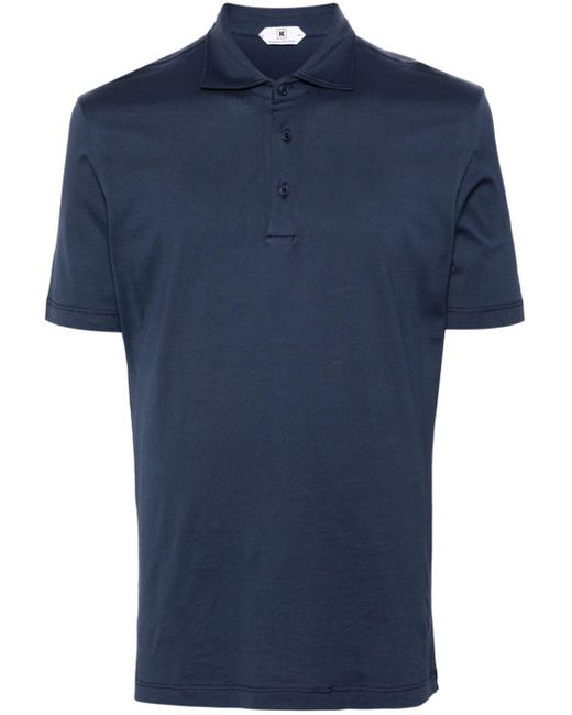 KIRED Blue Jersey Cotton Polo Shirt for men