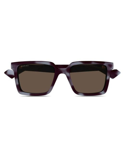 Gucci Brown Square Frame Sunglasses for men