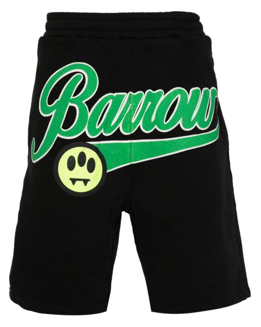 Barrow Green Shorts mit Logo-Print