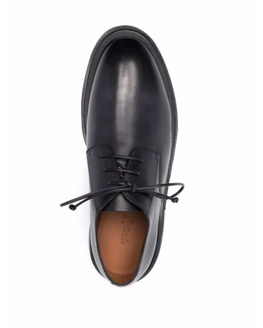 Marsèll Black Mentone Leather Derby Shoes for men