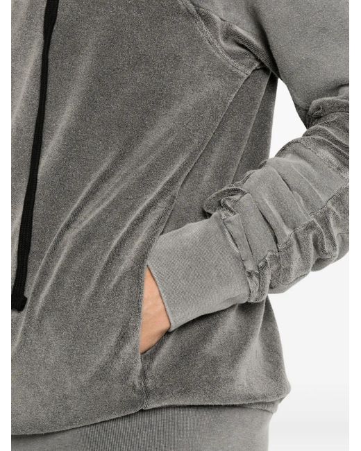 Thom Krom Gray Terry-Cloth Hoodie for men