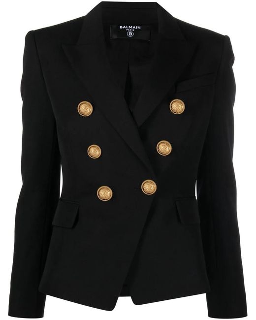 Balmain Black Doppelreihiger Blazer