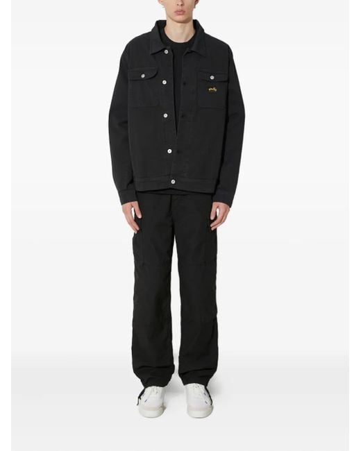 Stan Ray Black Button-Fastening Overshirt for men