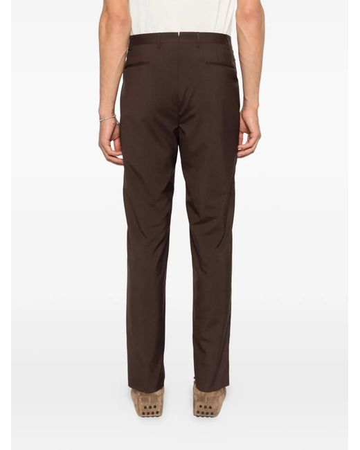 Corneliani Black Pleated Trousers for men