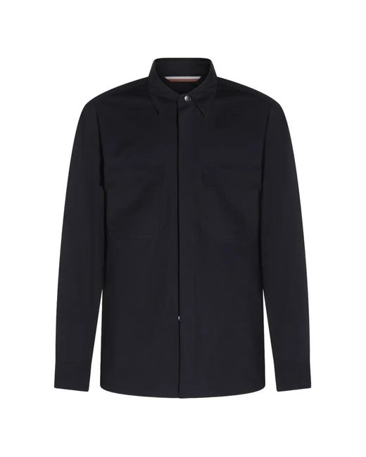 Moorer Blue Veste Boutonnée for men