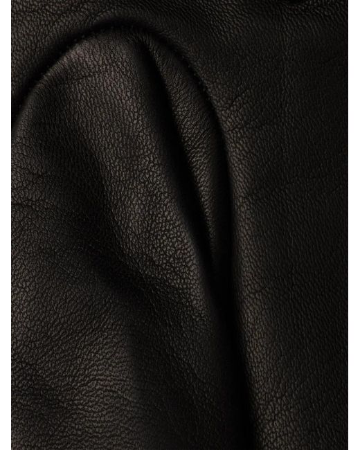 Prada Black Leather Gloves