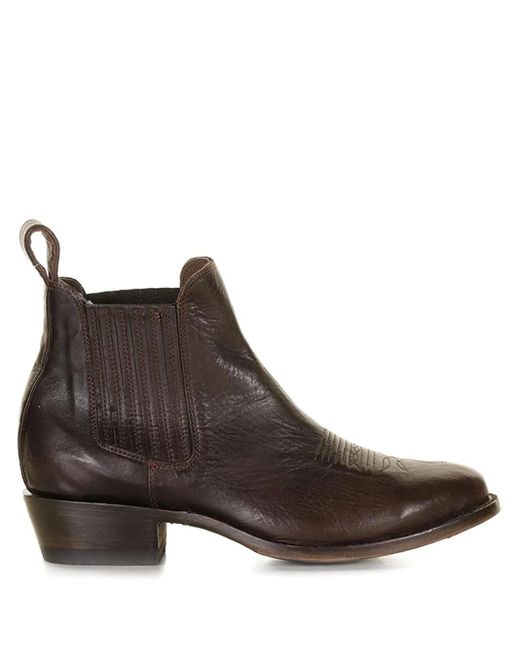 Mexicana Brown Leather Ankle Boots