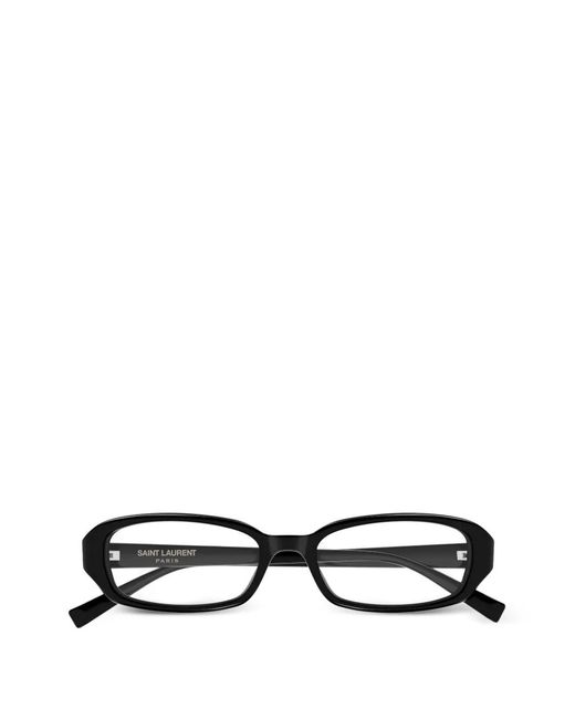 Saint Laurent White Rectangle-Frame Glasses
