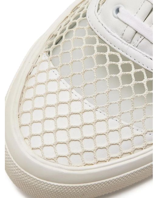 Aquazzura White Mesh-Panel Sneakers